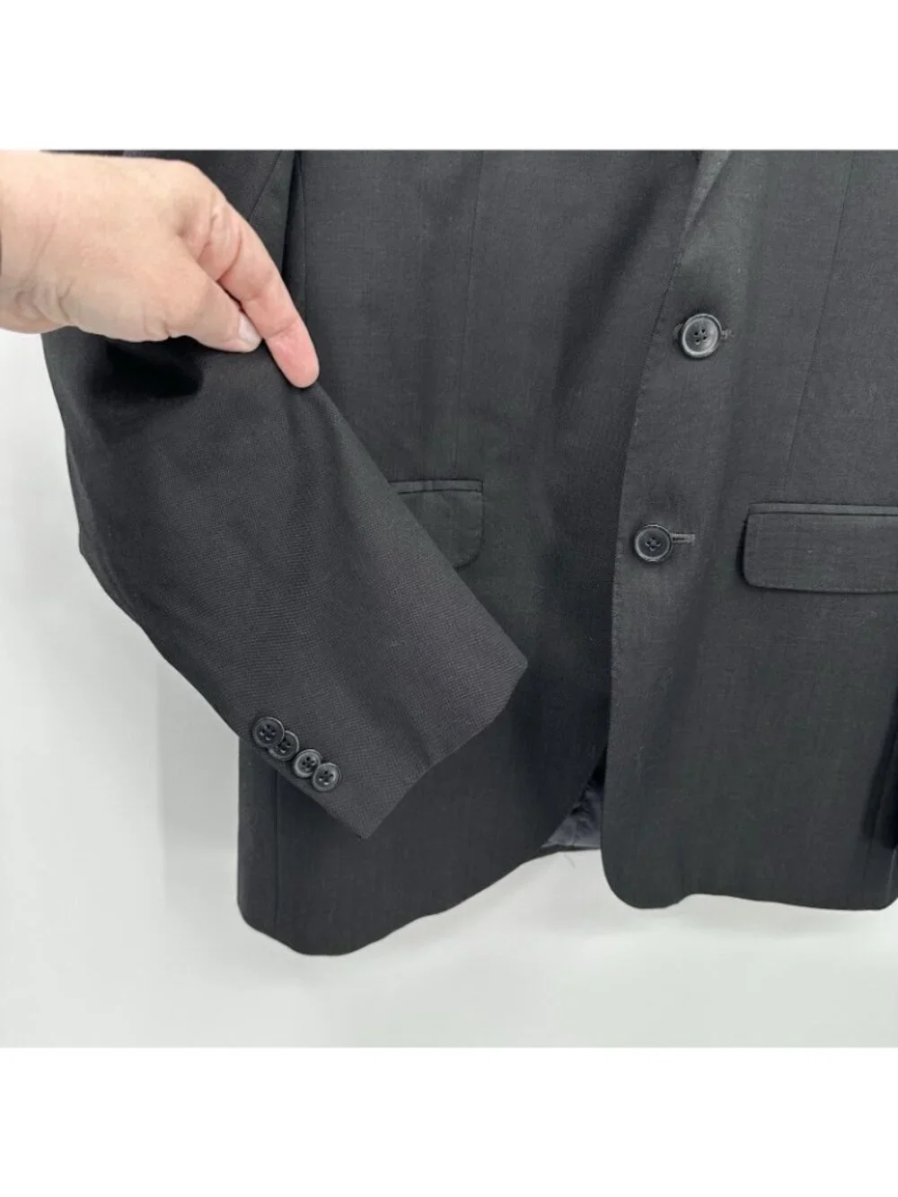 JOSEPH ABBOUD extreme slim fit jacket blazer gray 38L 100% wool business office